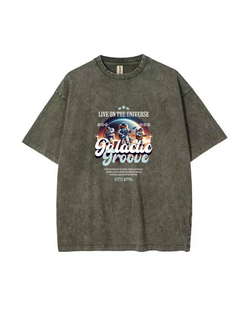 Galactic Groove Unisex Teen T-Shirt - Summer Casual for School & Weekend | Birthday & Holiday Gift | Men's Flannel/Oversized Style