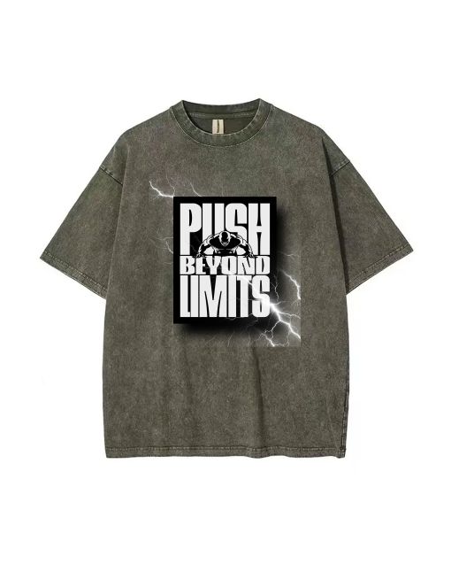 Push Beyond Limits Unisex Teen T-Shirt - Summer Casual Wear for School & Weekends - Gift for Birthdays & Holidays | Men's Flannel & Oversized Style