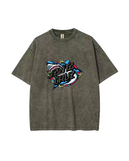 Santa Cruz Mineral Wash T-Shirt - Unisex Beach Shirt for Teens | Affordable and Cool Classic T-Shirt for Casual Wear, School, or Gifts