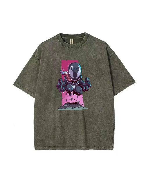 Venom Mineral Wash T-Shirt: Cool Beach Shirt for Teens - Classic & Versatile T-Shirt for Casual Wear, School, Gifts - Unisex Tee