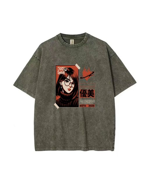 Teen T-Shirt - Woman Spirit | Flannel & Oversized Style for School & Weekends | Casual Summer Wear, Birthday & Holiday Gift for Men