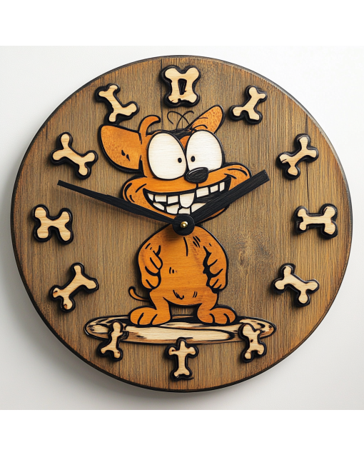 Custom Garfields friend odie, Wooden Wall Clock for Home Decor in Living Room, Kitchen and Kid Decorations Gifts