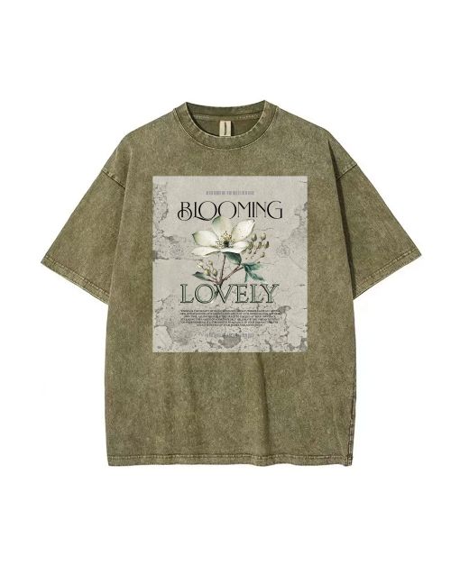 Blooming Lovely Flowers Unisex Teen T-Shirt - School & Weekend Casual Wear | Birthday & Holiday Gift | Men's Flannel & Oversized Style