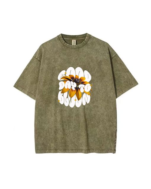 Good Day to Bloom Unisex Teen T-Shirt - Casual Summer Wear for School & Weekends | Birthday & Holiday Gift | Flannel & Oversized Style for Men