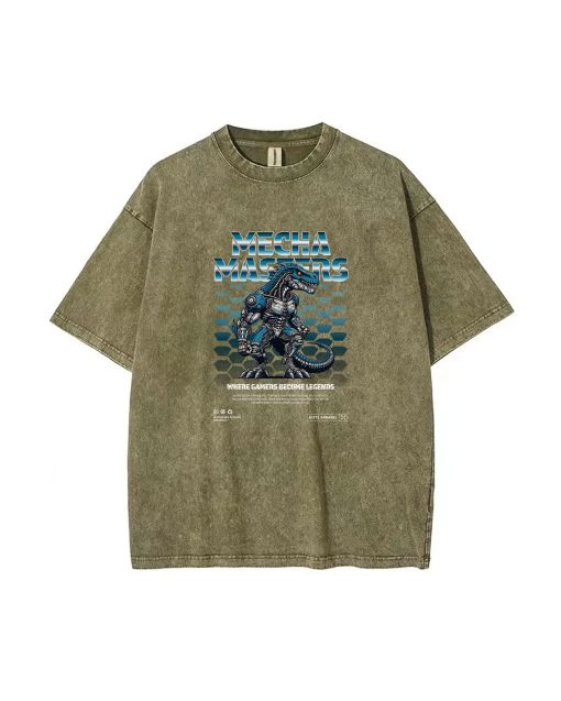 Mecha Masters Gaming Streetwear Unisex Teen T-Shirt - Summer Style for School & Weekends | Birthday & Holiday Gift | Men's Flannel & Oversized Fit