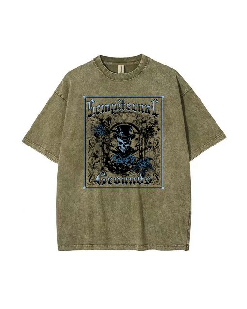 Sempiternal Grounds Teen T-Shirt - Summer Casual School & Weekend Wear | Men's Oversized Flannel Style | Birthday & Holiday Gift