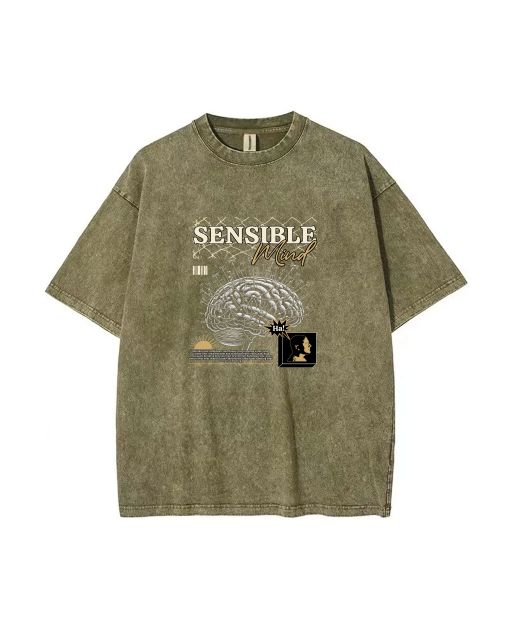 Sensible Unisex Teen T-Shirt - Summer Casual Wear for School & Weekends | Birthday & Holiday Gift | Men's Flannel & Oversized Style