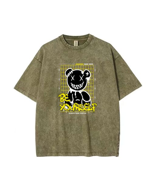 Teddy Bear-108 Mineral Wash T-Shirt: Beach-Ready Unisex Tee for Teens - Perfect for Casual Wear or Gifting - Cool, Classic Style