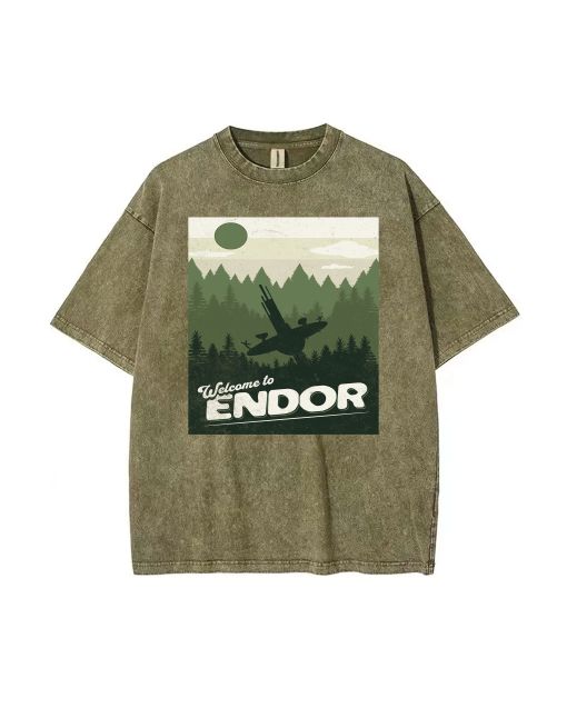 "Welcome To Endor Unisex Teen T-Shirt - Summer Casual Wear for School & Weekends | Perfect Birthday & Holiday Gift | Men's Flannel & Oversized Style"