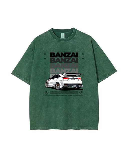 Banzai Unisex Teen T-Shirt - Summer Casual Wear for School & Weekends | Perfect Gift for Birthday & Holidays | Men's Flannel & Oversized Style