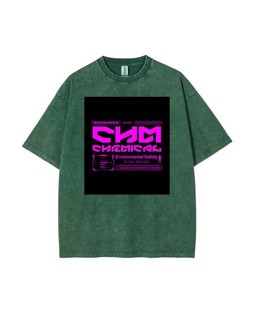 Chemical Mineral Wash T-Shirt: Cool Unisex Beach Shirt for Teens - Perfect for Casual Wear, School, Summer or Holidays - Classic T-Shirt Look!