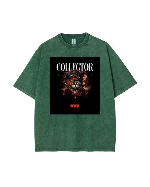 Collector Mineral Wash T-Shirt - Cool and Classic Unisex Beach Shirt for Teens - Perfect Casual Wear, Gift, and Summer Essential!