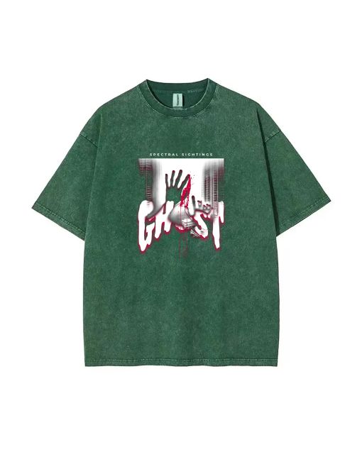 Ghost Unisex Teen T-Shirt - Summer Casual Wear for School & Weekends | Men's Flannel & Oversized Style | Perfect Gift for Birthday & Holiday