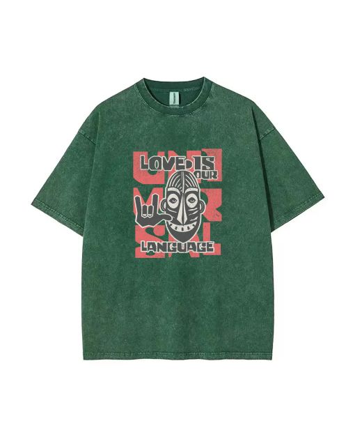 Universal Language Love Unisex Teen T-Shirt - Casual Summer School & Weekend Wear | Birthday & Holiday Gift | Men's Flannel & Oversized Style