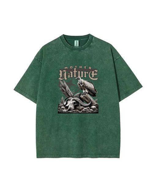 Mother Nature Unisex Teen T-Shirt - Summer Casual School & Weekend Wear | Birthday & Holiday Gift for Men | Flannel & Oversized Style