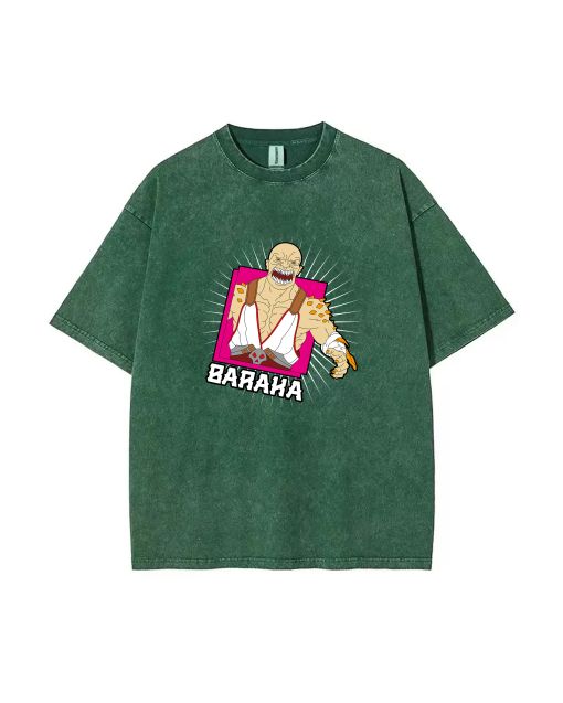 Retro Baraha Mineral Wash T-Shirt – Cool Beach Shirt for Teens | Classic Unisex Tee for Casual Wear, School, Summer & Holidays