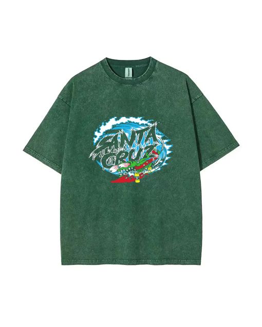 Classic Santa Cruz Mineral Wash T-Shirt | Cool Beach Shirt for Unisex Teens - Perfect for Casual Wear, School, Summer or Holidays!