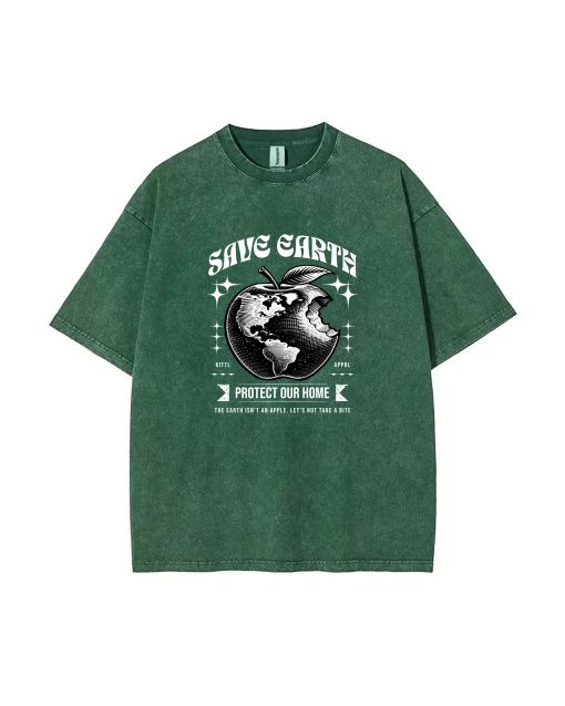 Save Earth Not Bite Like Apple Teen T-Shirt - School & Weekend Casual Wear|Birthday & Holiday Gift|Men's Flannel & Oversized Style - Unisex