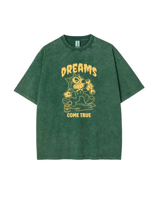 New Arrival: Sonic Dreams Come True Mineral Wash T-Shirt - Unisex Teens Casual Beach Shirt | Cool Classic T-Shirt for Summer & Holidays