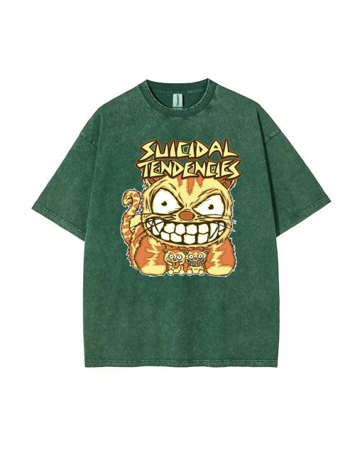 Suicidal Tendencies Mineral Wash T-Shirt: Cool Beach Shirt for Teens - Classic Unisex Tee for Casual Wear, School, Summer & Gifts