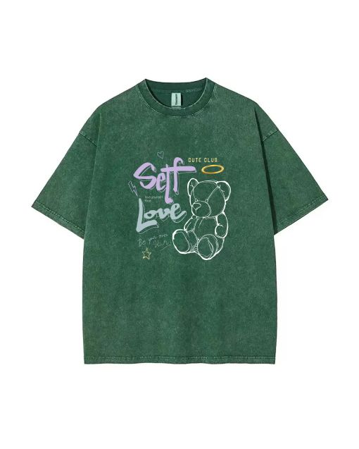 Teddy Bear- Mineral Wash t-Shirt - Perfect for Unisex Teens! Ideal for Casual Wear, School, Gift-giving, Summer and Holidays. Shop Now!