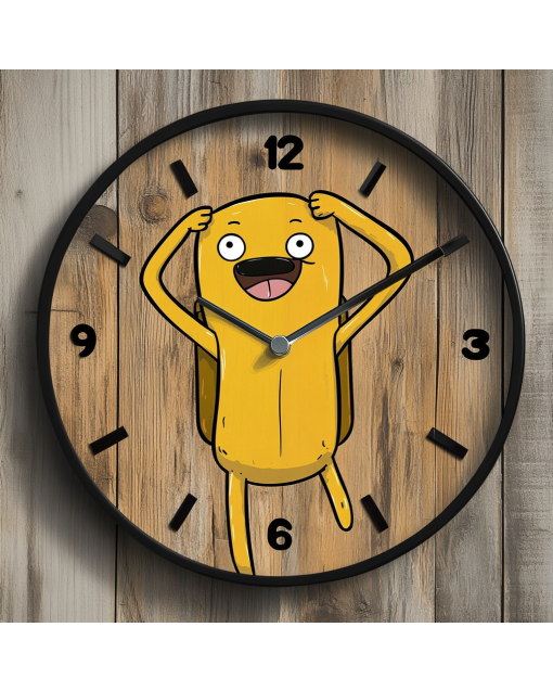 Custom Jake the dog, Wooden Wall Clock for Home Decor in Living Room, Kitchen and Kid Decorations Gifts