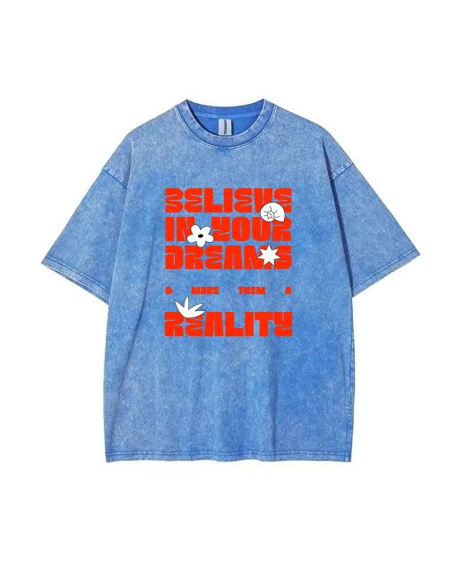 Believe In Your Dreams Teen T-Shirt - Summer Casual Wear for School & Weekends | Birthday & Holiday Gift | Unisex Flannel & Oversized Style