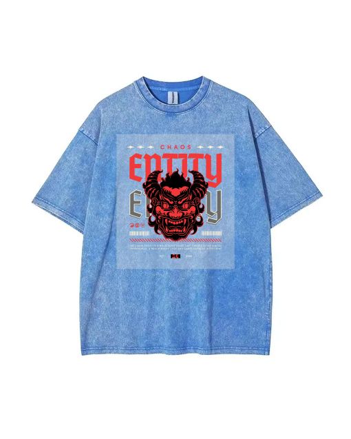 Chaos Entity Mineral Wash T-Shirt: Cool Beach Shirt for Unisex Teens - Perfect for Casual Wear, School, and Holidays - Classic T-Shirt Design