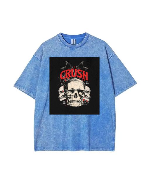 Crush Mineral Wash T-Shirt: Cool and Classic Beach Shirt for Unisex Teens. Perfect for Casual Wear, School, and Summer. Holiday Gift!