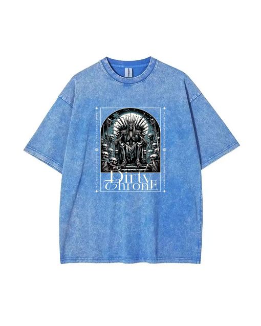 Dirty Throne Teen T-Shirt - School & Weekend Casual Wear | Great Gift for Birthdays & Holidays | Unisex Oversized Flannel Style - Summer