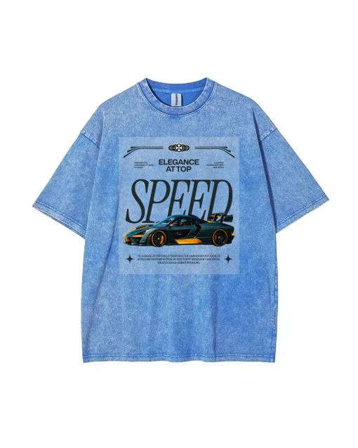 "Speed Car Streetwear Unisex Teen T-Shirt - Summer Casual Wear for School & Weekends | Birthday & Holiday Gift | Men's Oversized Flannel Style"