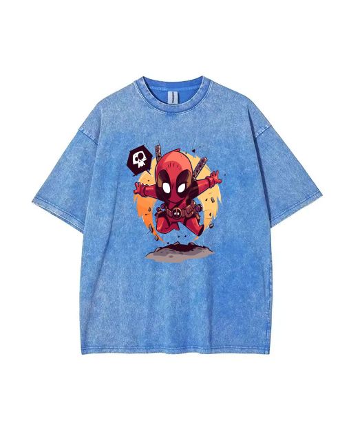 Spider Mineral Wash T-Shirt - Unisex Beach Shirt for Teens | Cool and Classic T-Shirt for Casual Wear, School, Summer, Holidays | Limited Edition