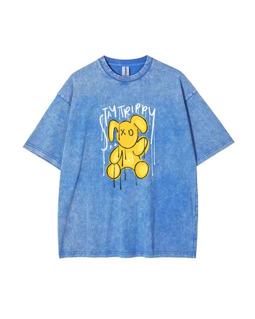 Teddy Bear- Mineral Wash T-Shirt - Unisex Casual & Beach Shirt, Cool & Classic T-Shirt for Teens - Perfect for School, Summer, and Holidays