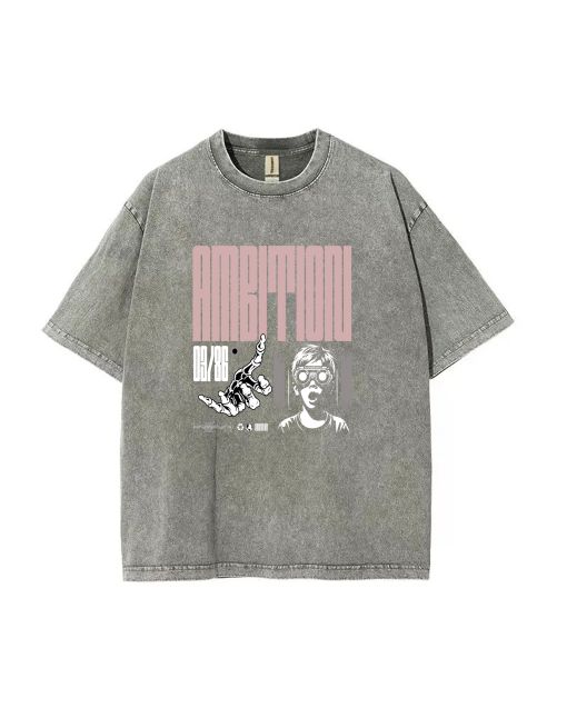 Ambition Pink Unisex Teen T-Shirt - School & Weekend Casual Wear | Birthday & Holiday Gift | Men's Flannel & Oversized Style - Summer Essential