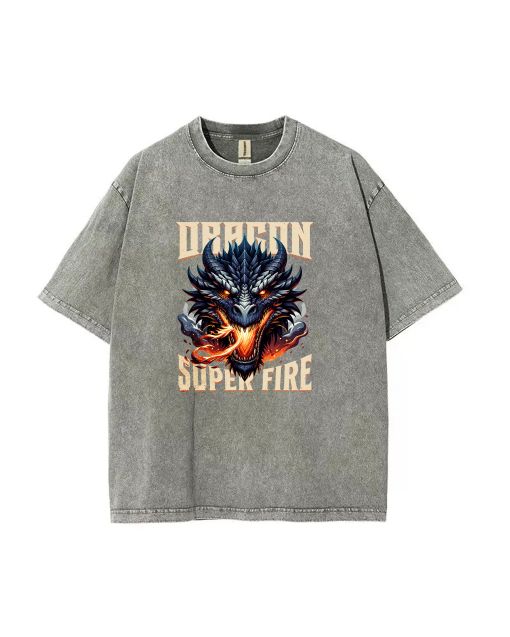 Dragon Unisex Teen T-Shirt - Summer Casual Wear for School & Weekends | Men's Oversized Style Flannel | Birthday & Holiday Gift Idea