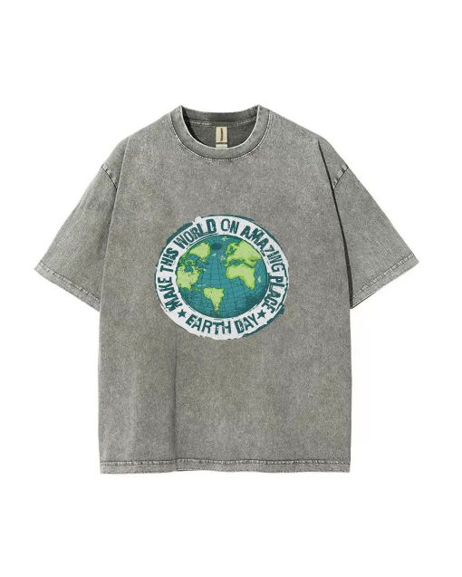 Explore Earth's Wonders in Our Mineral Wash T-Shirt | Unisex Beach Shirt for Casual & Summer Wear | Perfect Gift for Teens | Cool Classic Tee