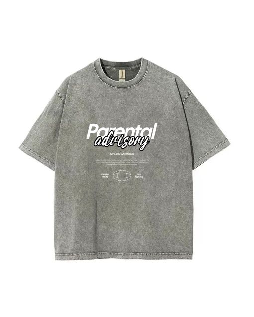 Parental Advisory Unisex Teen T-Shirt - Summer Casual Wear for School & Weekends | Men's Oversized Flannel Style - Perfect Birthday & Holiday Gift!