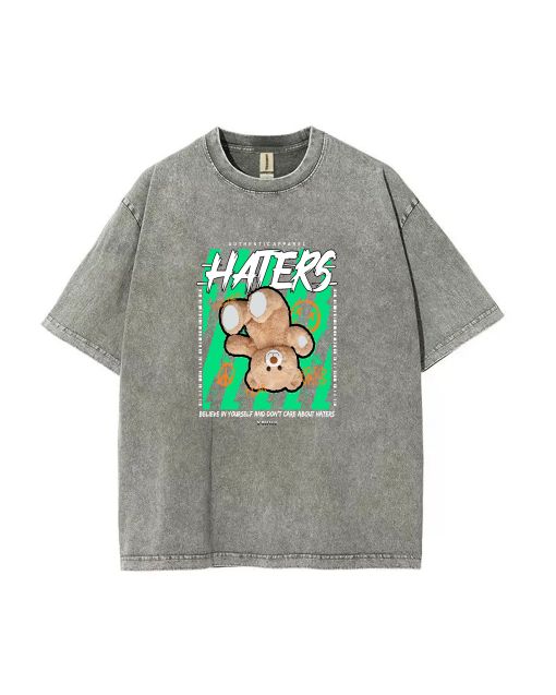 Teddy Bear-68 Mineral Wash T-Shirt: A Must-Have for Cool, Casual Teens! Perfect for Beach, School, or Gifting. Classic and Cool T-Shirt.