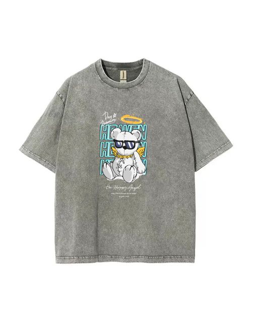 Teddy Bear-77 Mineral Wash T-Shirt: Beach, Casual, & Gift-Worthy Unisex Tee with Cool Classic Style | Perfect for Teens & Summer Holidays