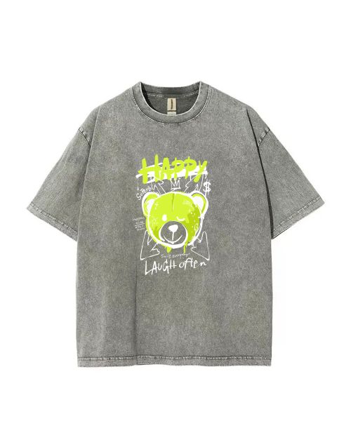 Teddy Bear-89 Mineral Wash T-Shirt: Unisex Tee for Casual Summer Style - Perfect Gift for Teens! Beach Shirt, Cool T-Shirts - Classic Design!