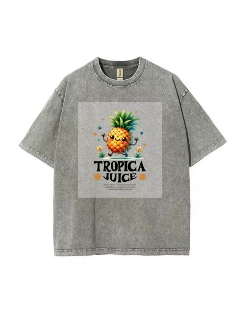 Tropica Juice Unisex Teen T-Shirt - Summer Casual School & Weekend Wear | Gift for Birthdays & Holidays | Men's Flannel & Oversized Style