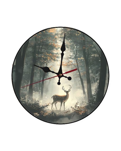 Custom A deer standing, Wooden Wall Clock for Home Decor in Living Room, Kitchen and Kid Decorations Gifts