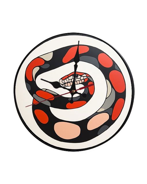 Custom Coiled snake, Wooden Wall Clock for Home Decor in Living Room, Kitchen and Kid Decorations Gifts