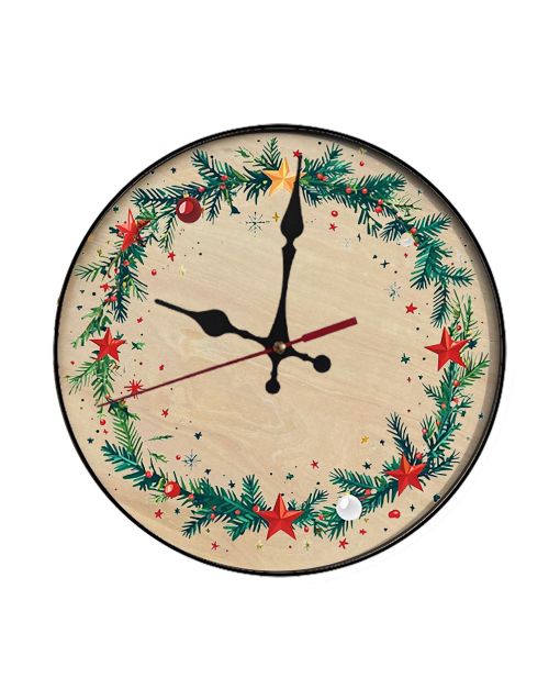 Custom Constellation of christmas stars, Wooden Wall Clock for Home Decor in Living Room, Kitchen and Kid Decorations Gifts