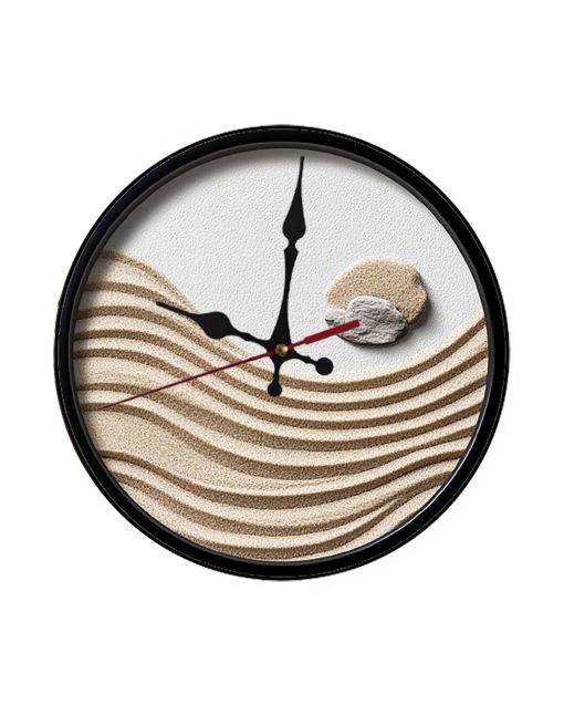 Custom Containing zen garden, Wooden Wall Clock for Home Decor in Living Room, Kitchen and Kid Decorations Gifts