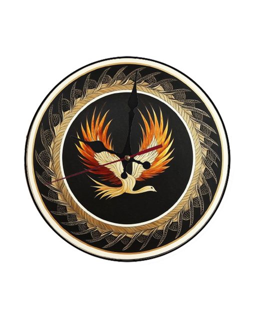 Custom Geometric phoenix rising, Wooden Wall Clock for Home Decor in Living Room, Kitchen and Kid Decorations Gifts