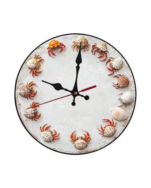 Custom Happy hermit crab housing exchange meeting, Wooden Wall Clock for Home Decor in Living Room, Kitchen and Kid Decorations Gifts