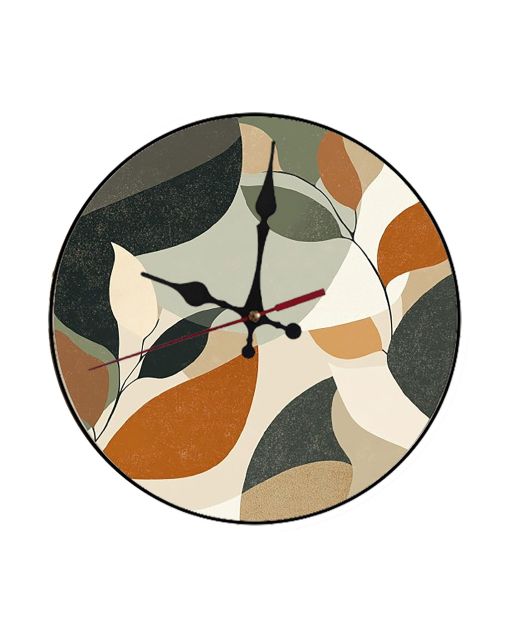 Custom Leaves in various, Wooden Wall Clock for Home Decor Living Room, Kitchen and Kid Decorations Gifts