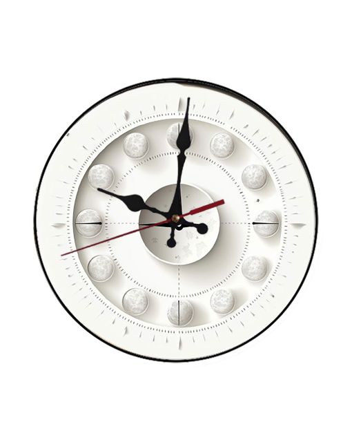 Custom Showing moon phases, Wooden Wall Clock for Home Decor in Living Room, Kitchen and Kid Decorations Gifts