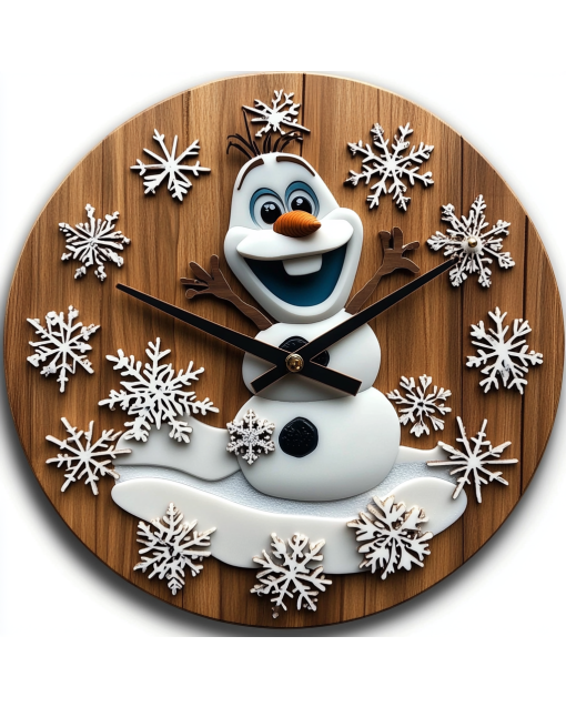 Frozen's Olaf Custom Wall Clock - Funky Home Decor for Fans & Gift Shoppers - Stylish Timepiece for Kids' Rooms, Living Rooms & More!